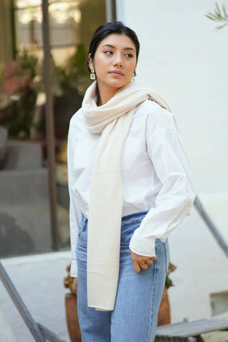 Cashmere Scarf/Wrap Ivory