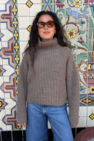 Bruno Highland Wool Sweater: Brown
