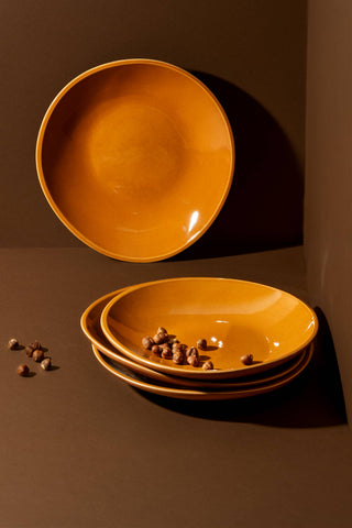 Handmade Stoneware Dinner Plate | Dadasi 10.2": Matte Black