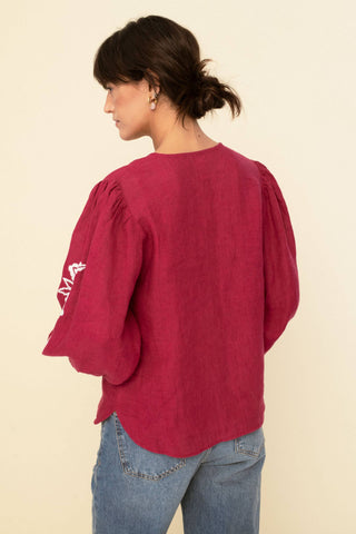 Leonor Blouse, Cherry