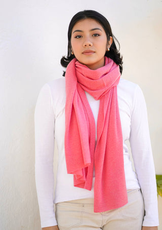 Cashmere Scarf/Wrap Coral