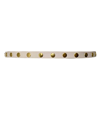 Cala Belt - Bone | Skinny Snap Belt | One-Size Adjustable