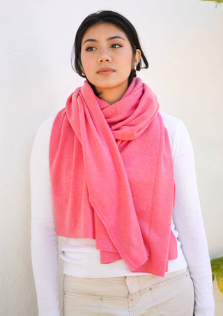Cashmere Scarf/Wrap Coral