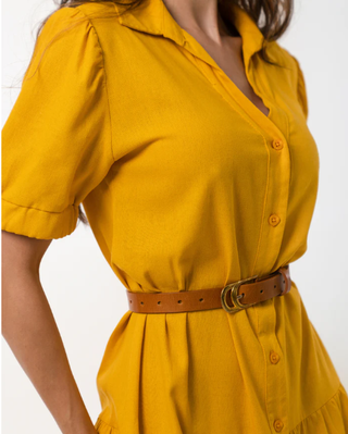 Infinity Belt – Classic Jean Belt | Cognac | Polished Fit