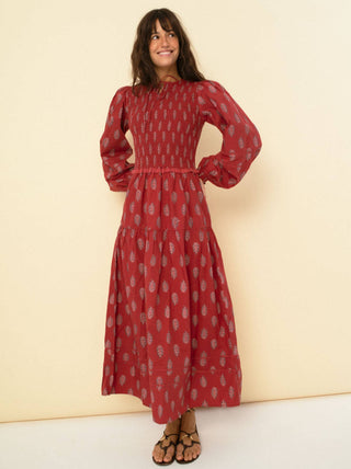 Camila Dress, Burgundy