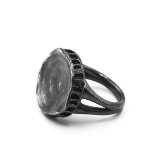 shark vertebrae ring sterling silver oxidized side view gogo jewelry