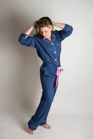 The Fiona. Pure cotton pj set with classic notch collar