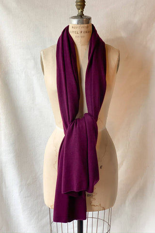 Cashmere Scarf/Wrap Eggplant