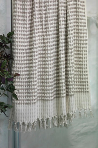 Dotted Terry Bath Sheet | Taupe