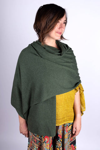 Cashmere Scarf/Wrap Seaweed