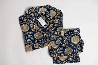 The Kathlyn. Pure cotton classic pj set with notch collar