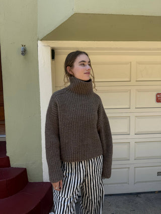 Bruno Highland Wool Sweater: Brown