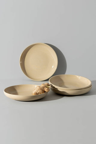 Youlha Stoneware Pasta Plate | Speckled Cream 9.4"