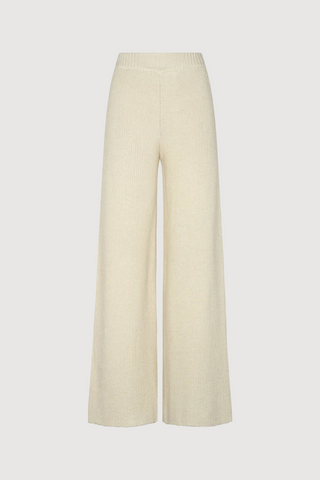 Luisa Baby Alpaca Wool Pants, Ivory