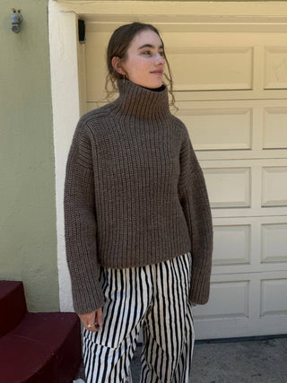 Bruno Highland Wool Sweater: Brown