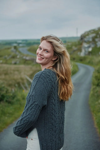 Tully Box Sweater, Slate Grey