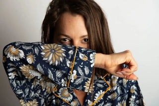 The Kathlyn. Pure cotton classic pj set with notch collar