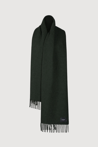 Irish Wool Scarf, Forest Green