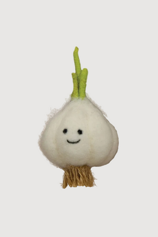 Handcrafted Felted Garlic Ornament