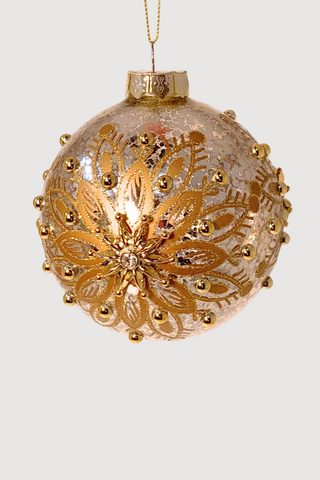 Classic Mercury Silver Metallic Snowflake Bulb, 4"