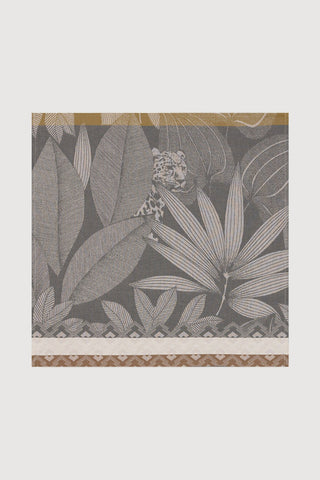 Nature Sauvage Cotton Napkin, Set of Four; Grey