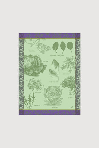 Tea Towel, Salades Illustrees Green