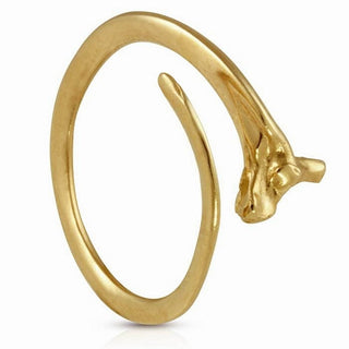 14k gold rattlesnake rib ring