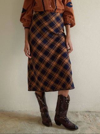 A Line Skirt Plaid