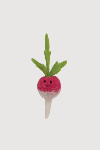 Handcrafted Felted Radish Ornament