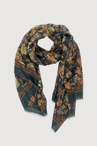 Paisley Wool & Silk Scarf